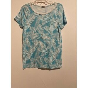 Signature Collection Short Sleeves TShirt Hawaiian Summer Print Small Med